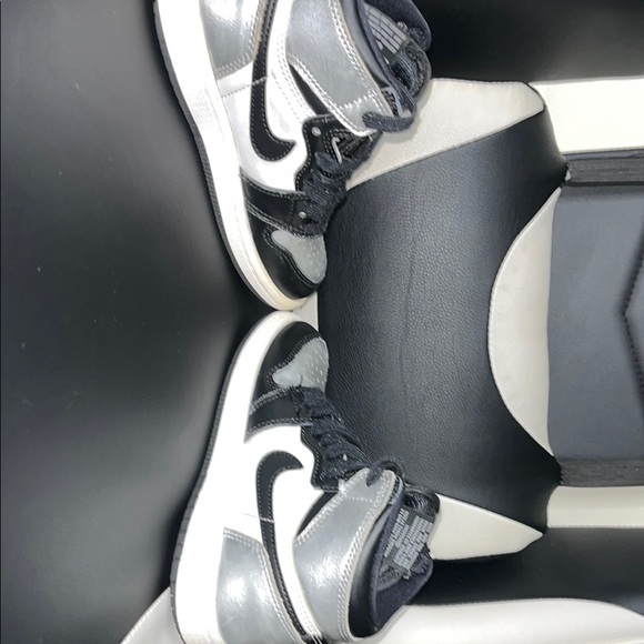 Jordan 1 Retro High OG TD Black and Silver Toe Toddler Size 11C Sneakers - Picture 9 of 17